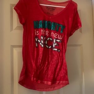 Cute Christmas tee barley worn
